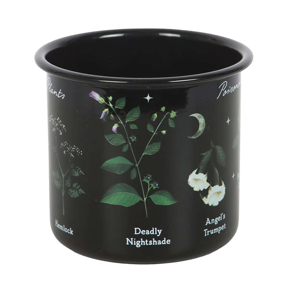 Gothic Gifts Poisonous Plants Enamel Mug - DevilGothic DevilGothic