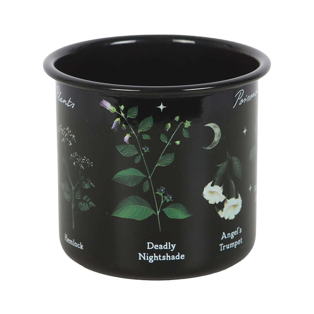 Gothic Gifts Poisonous Plants Enamel Mug - DevilGothic DevilGothic