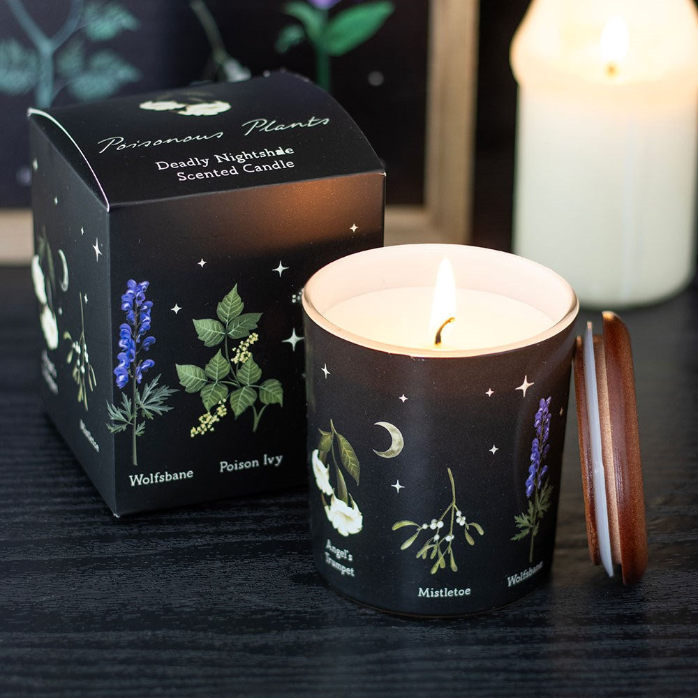 Gothic Gifts Deadly Nightshade Poisonous Plants Scented Candle - DevilGothic DevilGothic