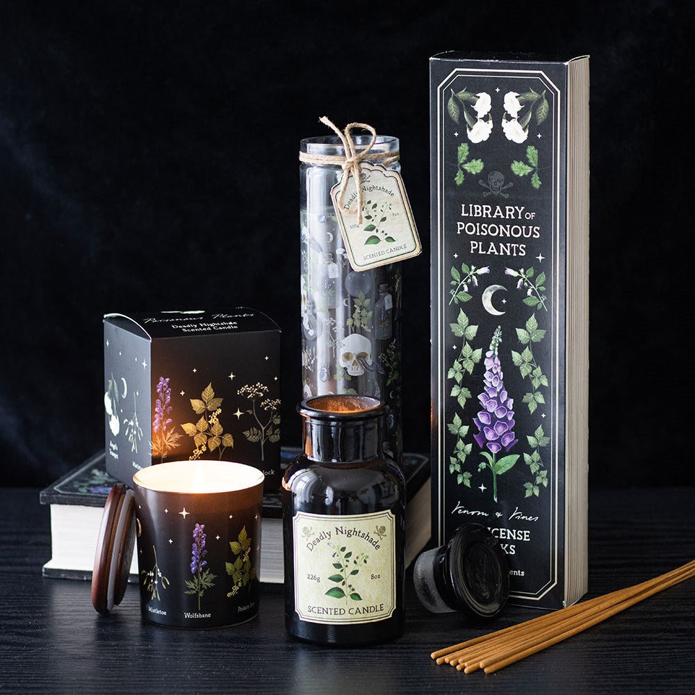 Gothic Gifts Deadly Nightshade Poisonous Plants Scented Candle - DevilGothic DevilGothic