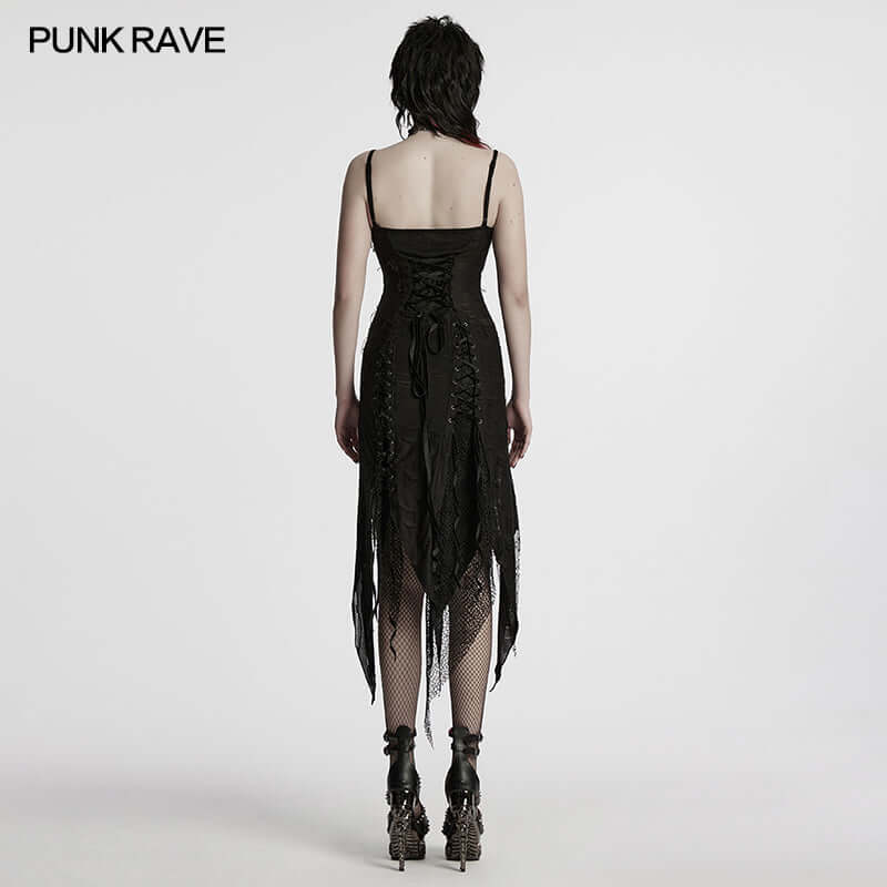 Punk Rave  Honey Irregular Split Dress - DevilGothic DevilGothic