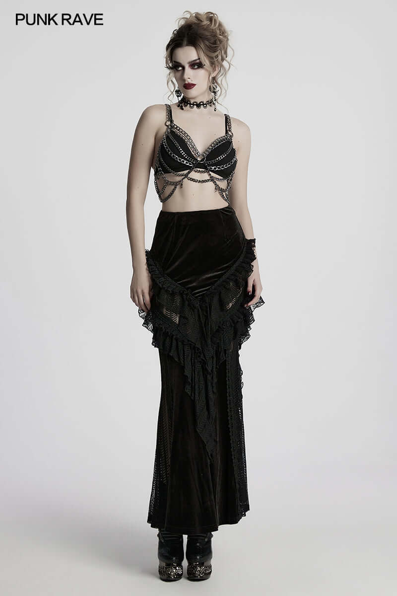 Punk Rave Nera Goth Dynamic Skirt - DevilGothic DevilGothic