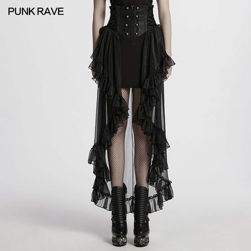 Punk Rave Dila Romantic Chiffon Skirt - DevilGothic DevilGothic