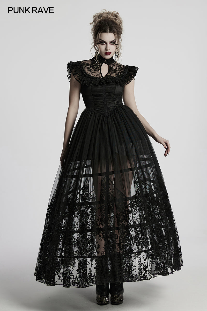 Punk Rave Seraphina Goth Flying Sleeve Dress - DevilGothic DevilGothic