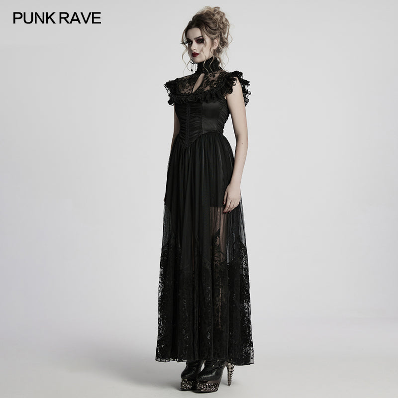 Punk Rave Seraphina Goth Flying Sleeve Dress - DevilGothic DevilGothic