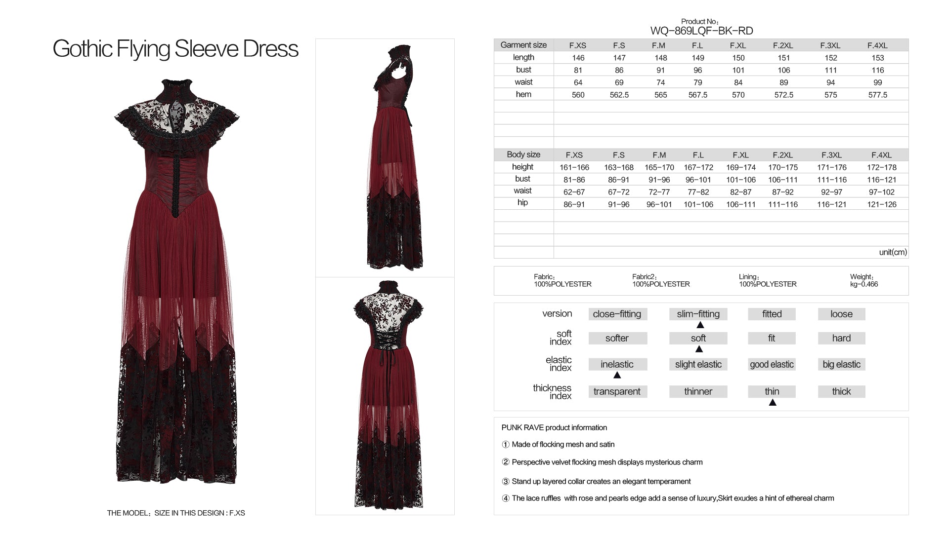 Punk Rave Gothic Flying Sleeve Dress - DevilGothic DevilGothic