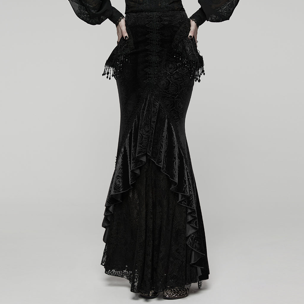 Punk Rave Goth Gorgeous Fishtail Skirt - DevilGothic DevilGothic