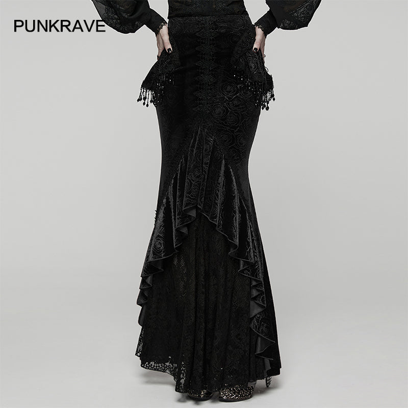 Punk Rave Goth Gorgeous Fishtail Skirt - DevilGothic DevilGothic