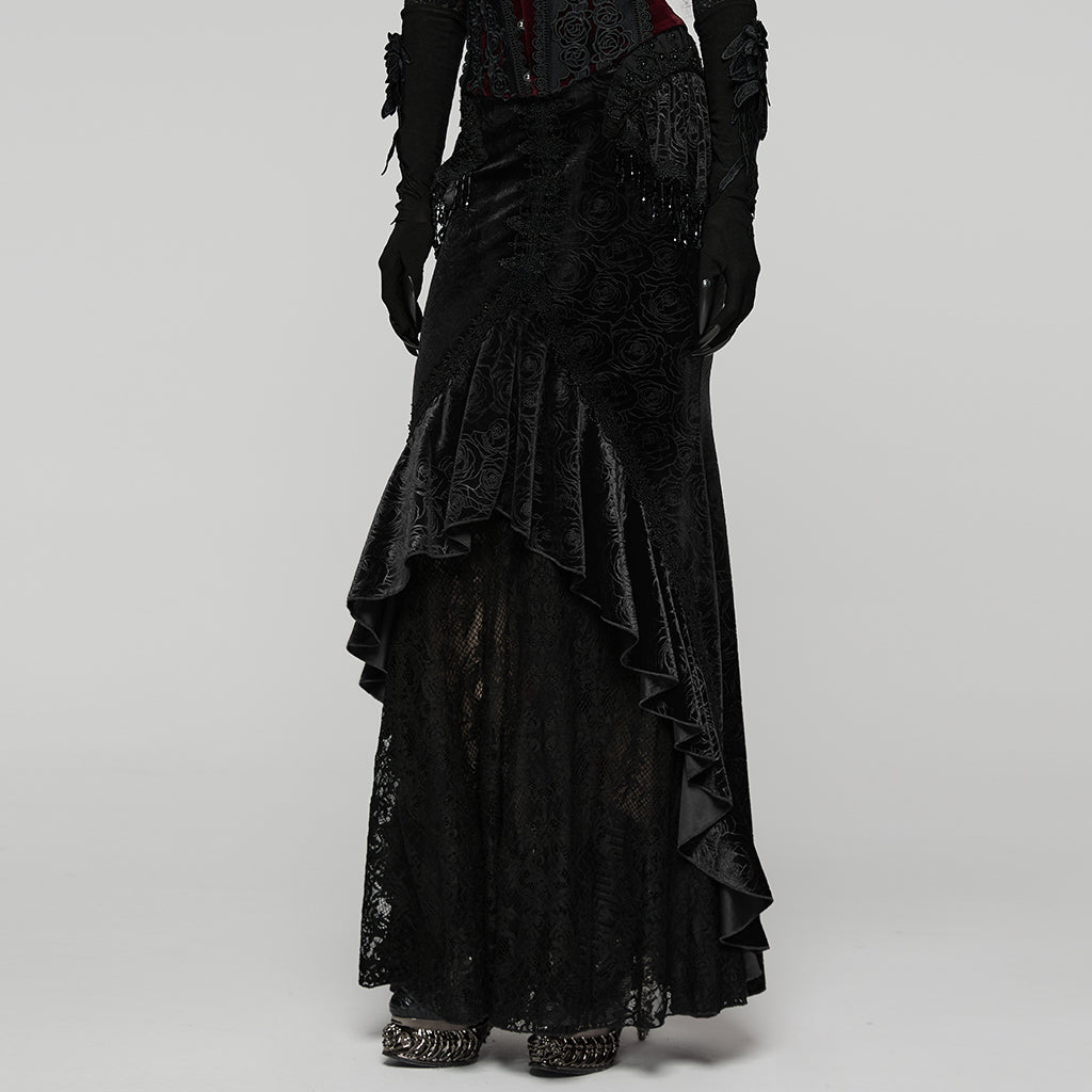 Punk Rave Goth Gorgeous Fishtail Skirt - DevilGothic DevilGothic