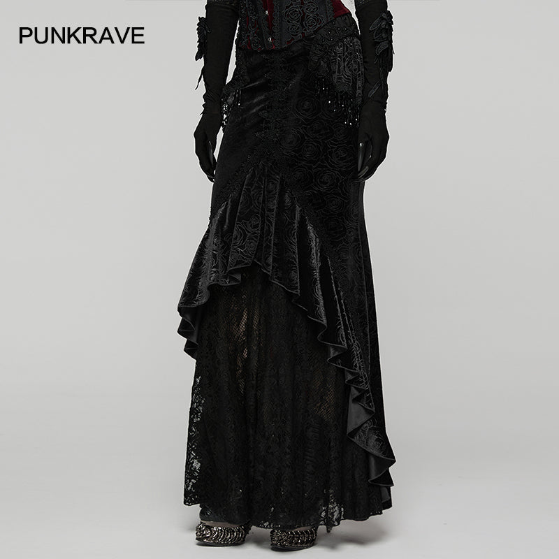 Punk Rave Goth Gorgeous Fishtail Skirt - DevilGothic DevilGothic