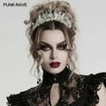 Punk Rave Gorgeous White Crystal Headband - DevilGothic DevilGothic