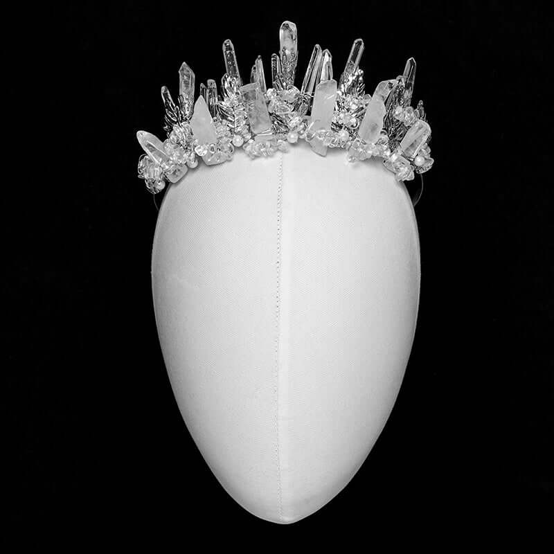 Punk Rave Gorgeous White Crystal Headband - DevilGothic DevilGothic