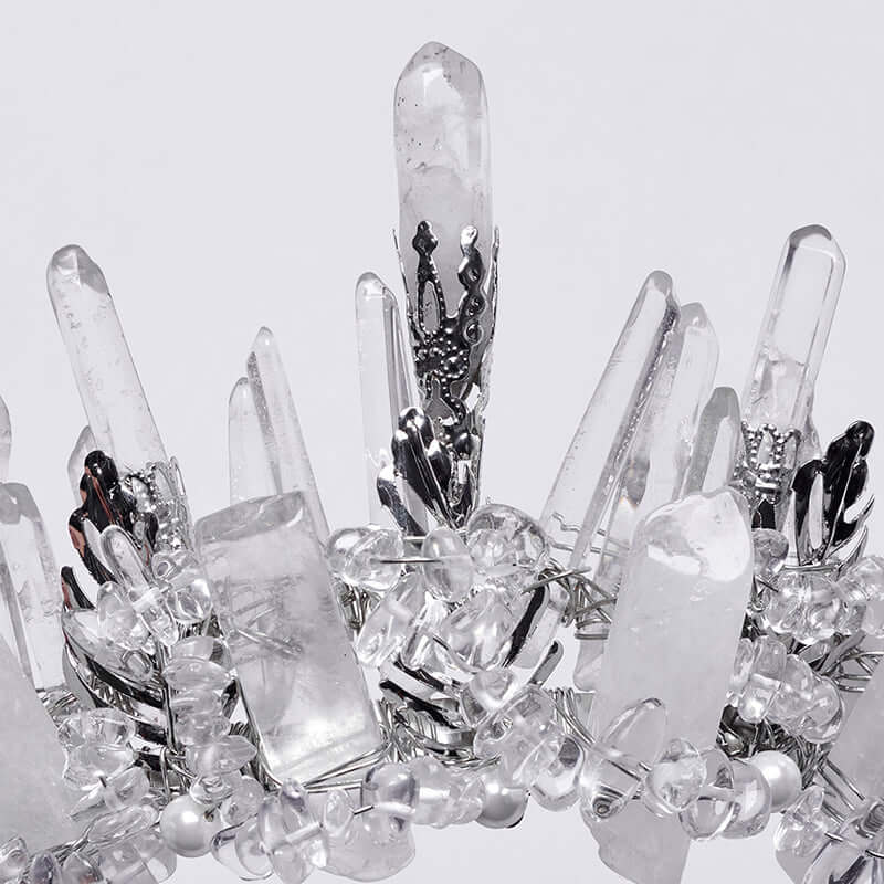 Punk Rave Gorgeous White Crystal Headband - DevilGothic DevilGothic
