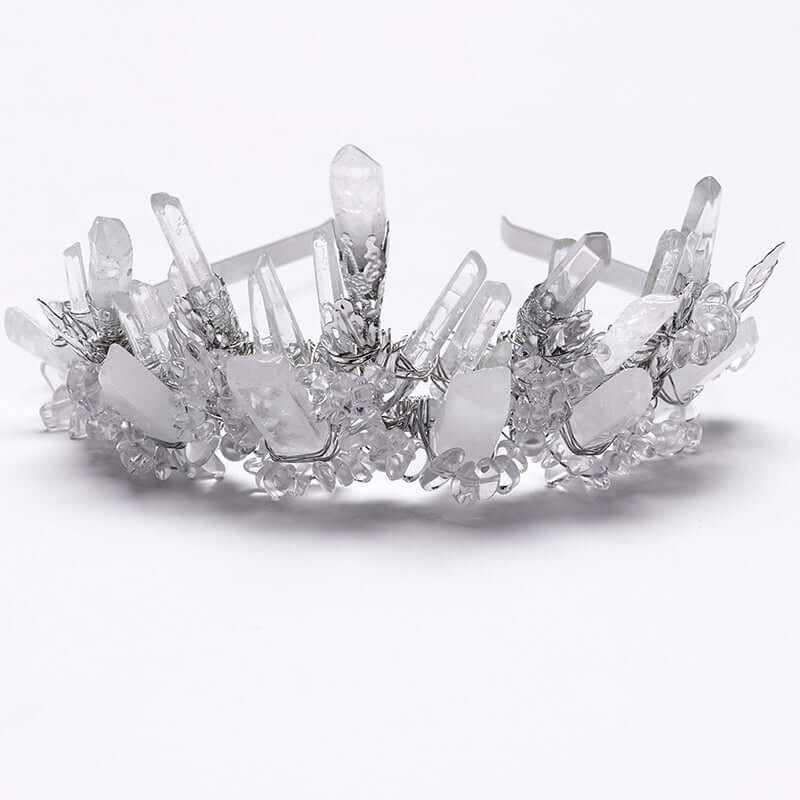 Punk Rave Gorgeous White Crystal Headband - DevilGothic DevilGothic