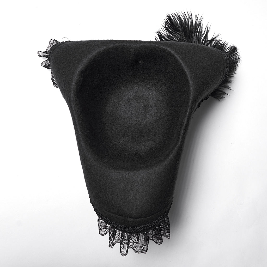 Punk Rave Goth Imprisoned Beast Bone Pirate Hat - DevilGothic DevilGothic