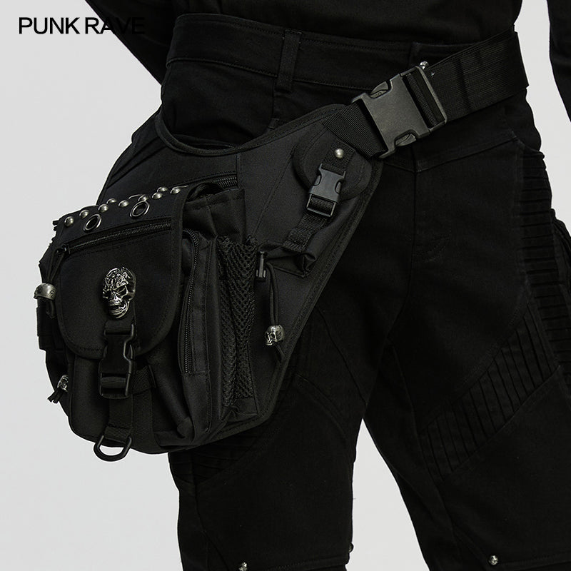 Punk Rave Techwear Skull Waist-Leg Bag