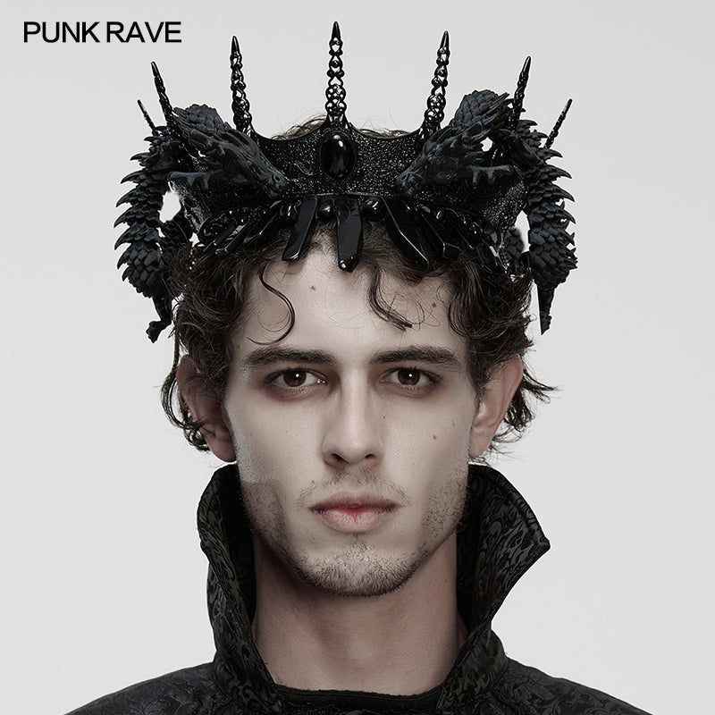 Punk Rave Goth Coiling Dragon Crown - DevilGothic DevilGothic