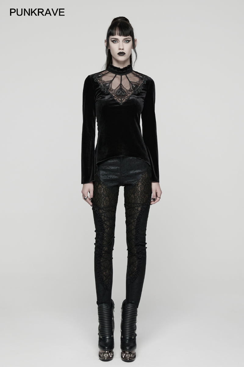 Punk Rave Belladonna Demon’s Hand Velvet T-Shirt - DevilGothic DevilGothic