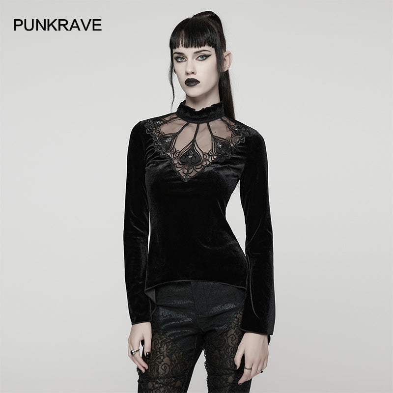 Punk Rave Belladonna Demon’s Hand Velvet T-Shirt - DevilGothic DevilGothic