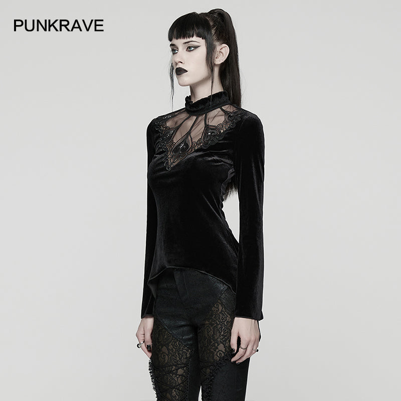 Punk Rave Belladonna Demon’s Hand Velvet T-Shirt - DevilGothic DevilGothic