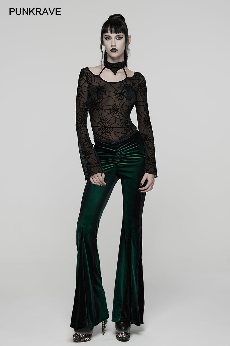 Punk Rave Lilith Gothic Spider Web T-Shirt - DevilGothic DevilGothic