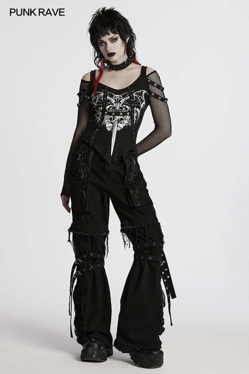 Punk Rave Vonda Printed T-Shirt - DevilGothic DevilGothic