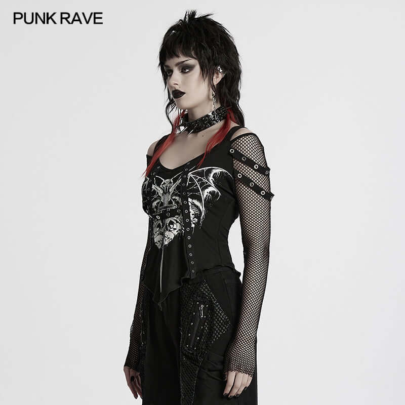Punk Rave Vonda Printed T-Shirt - DevilGothic DevilGothic