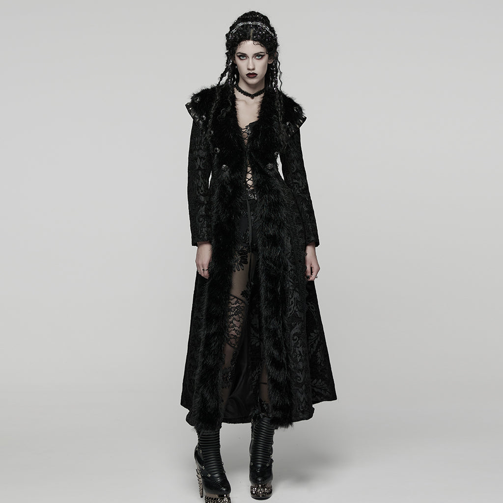 Punk Rave Goth Gorgeous Plush Coat - DevilGothic DevilGothic