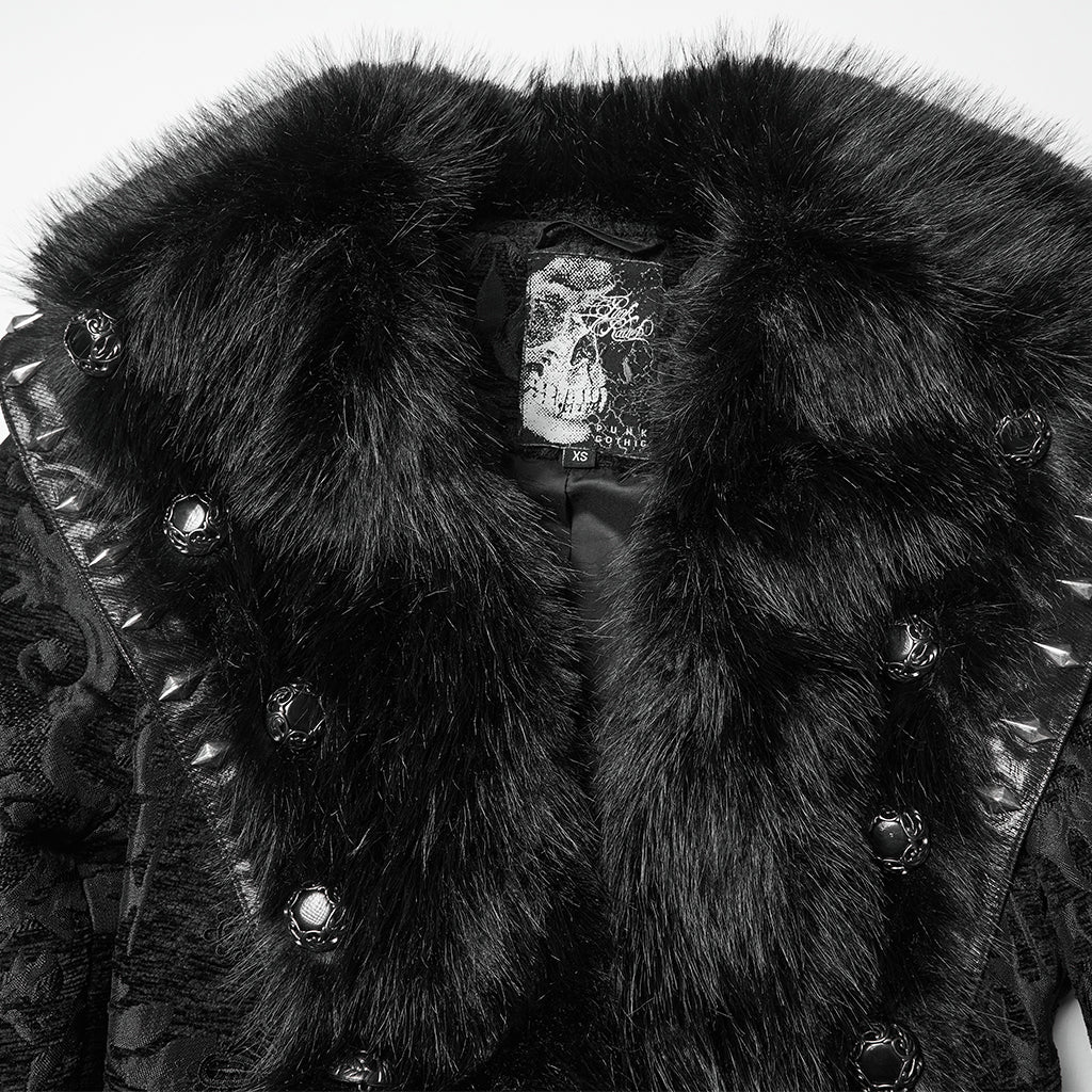 Punk Rave Goth Gorgeous Plush Coat - DevilGothic DevilGothic