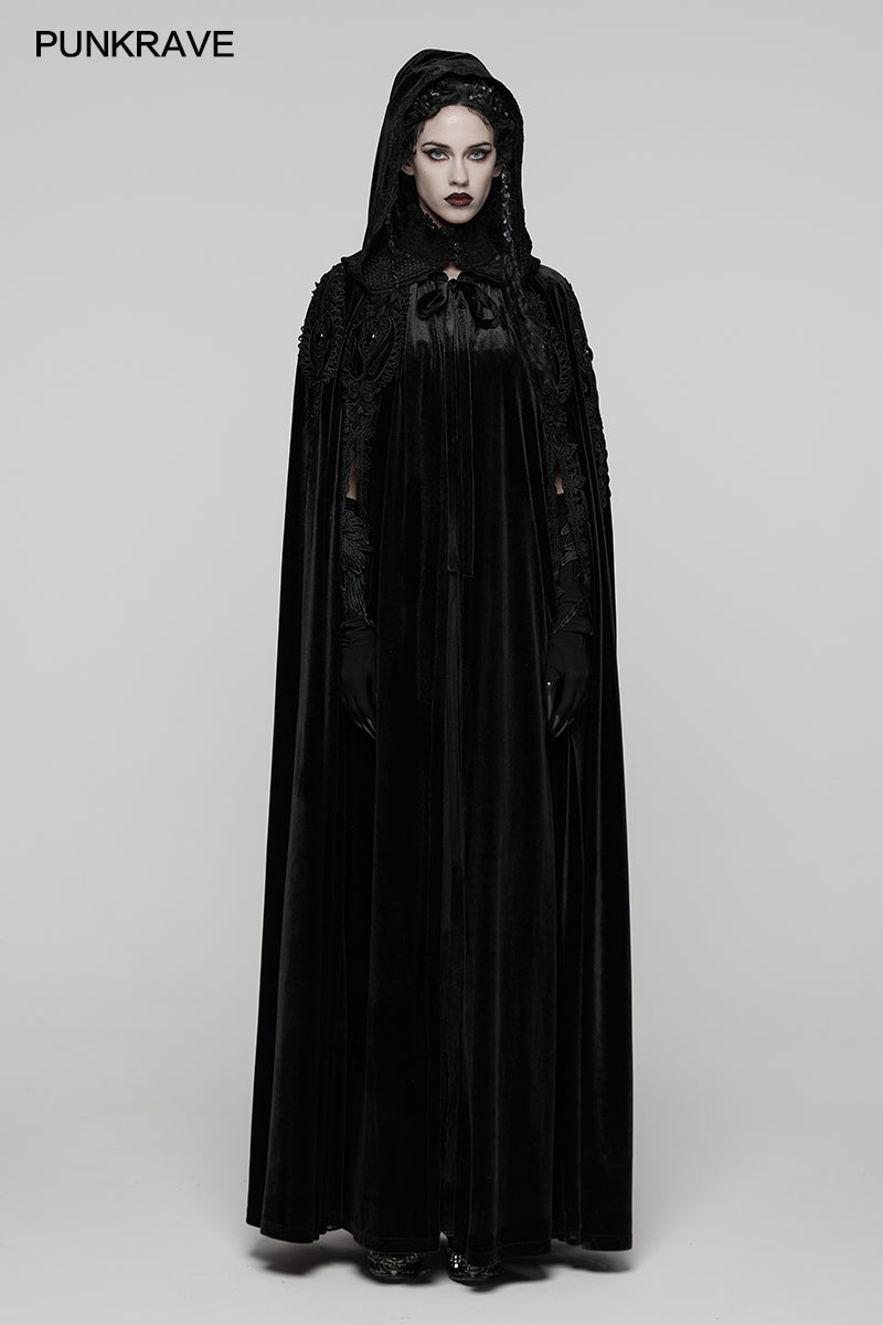 Punk Rave Goth Velvet Cloak – Black - DevilGothic DevilGothic
