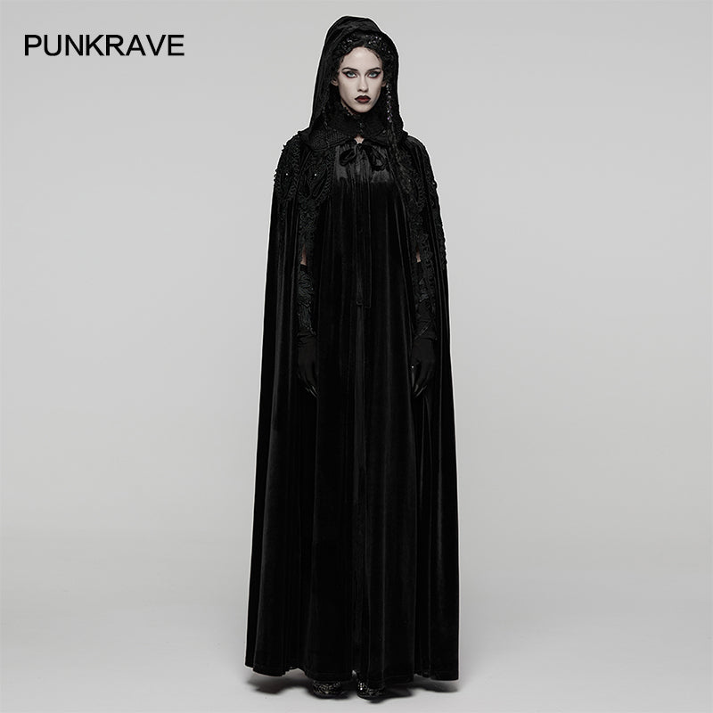 Punk Rave Goth Velvet Cloak – Black - DevilGothic DevilGothic