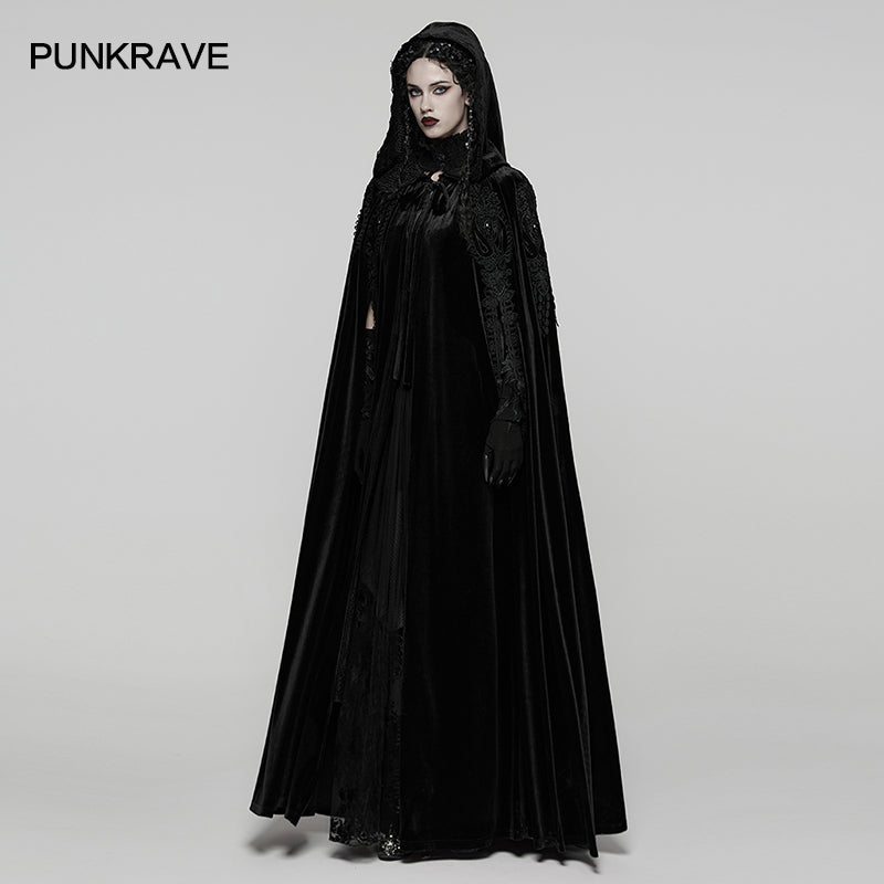 Punk Rave Goth Velvet Cloak – Black - DevilGothic DevilGothic