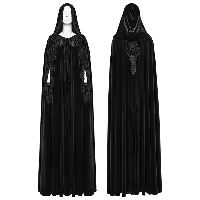 Punk Rave Goth Velvet Cloak – Black - DevilGothic DevilGothic