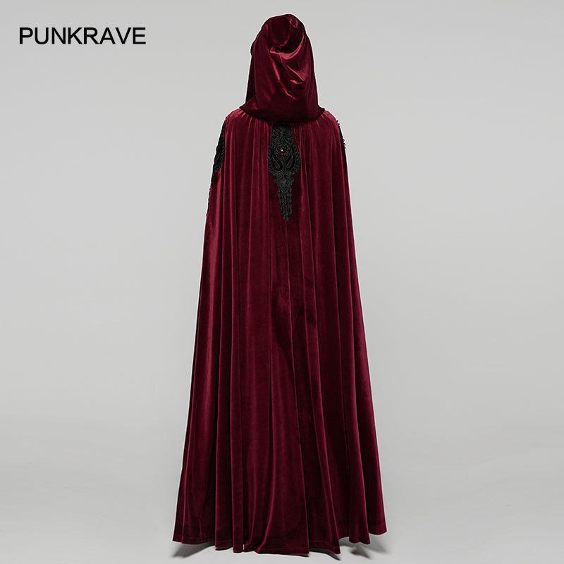 Punk Rave Seraphiel Gothic Velvet Cloak – Blood Red - DevilGothic DevilGothic