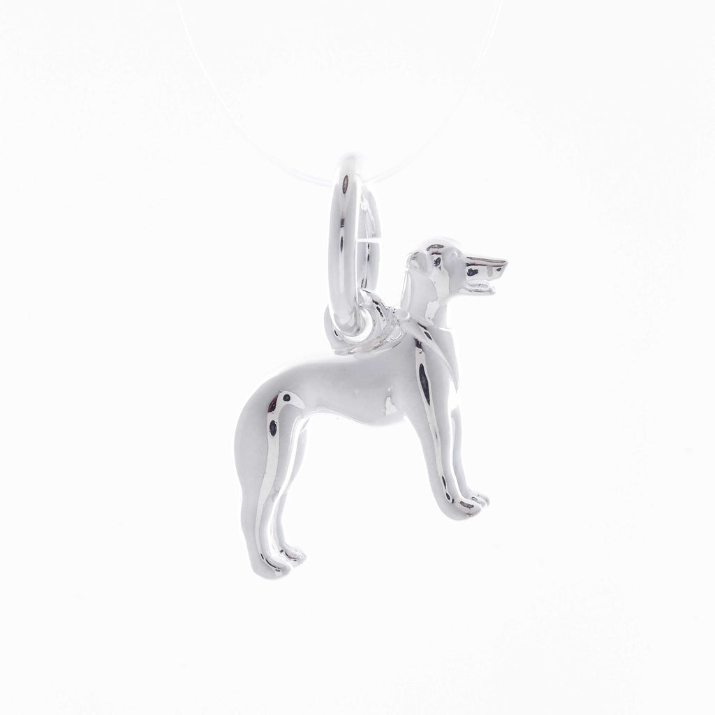 Whippet Personalised Silver Dog Tag Necklace