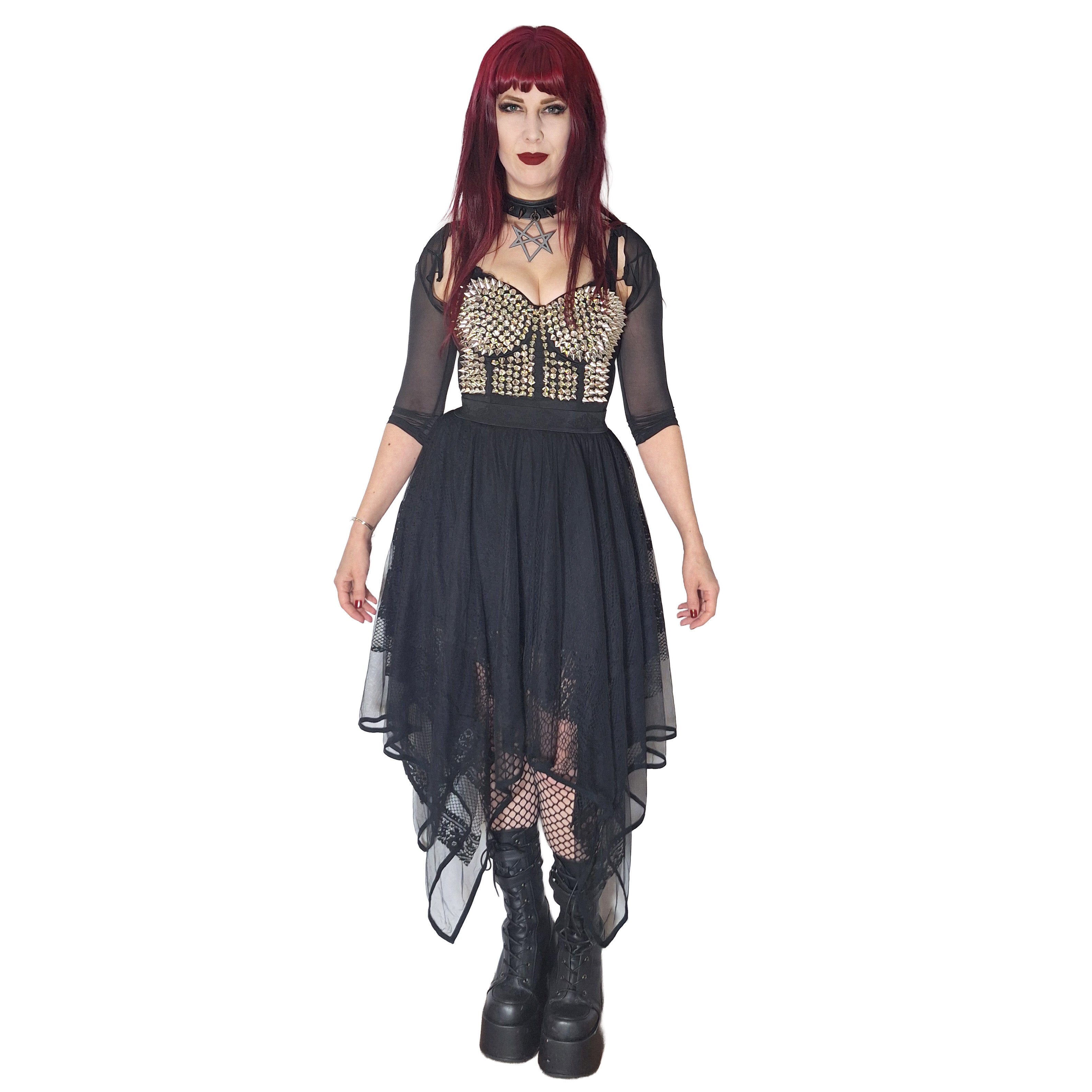 Banned Apparel Xenia Top Silver - DevilGothic DevilGothic