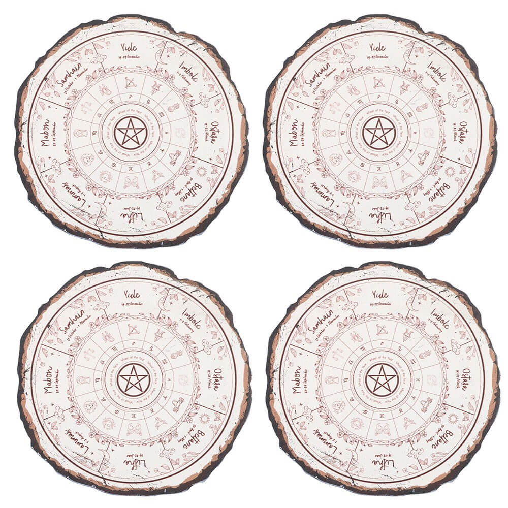 Gothic Gifts Wheel of the Year Coaster Set - DevilGothic DevilGothic