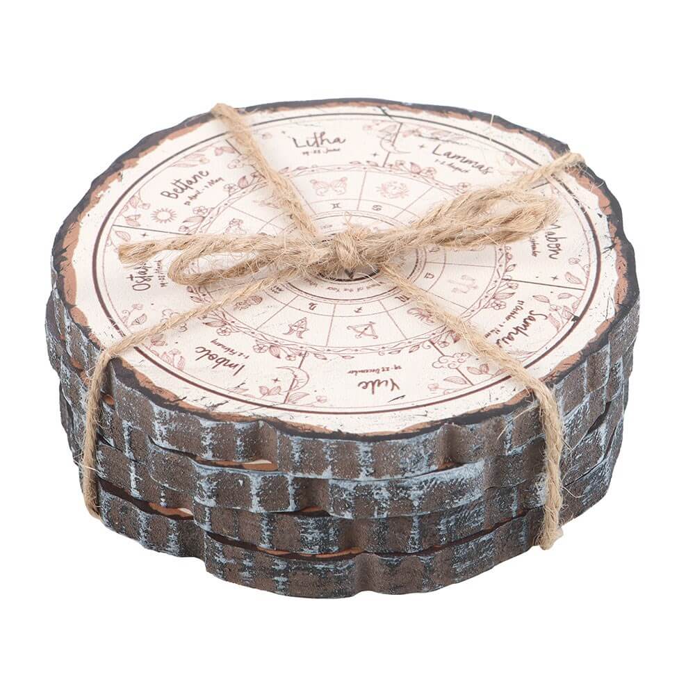 Gothic Gifts Wheel of the Year Coaster Set - DevilGothic DevilGothic