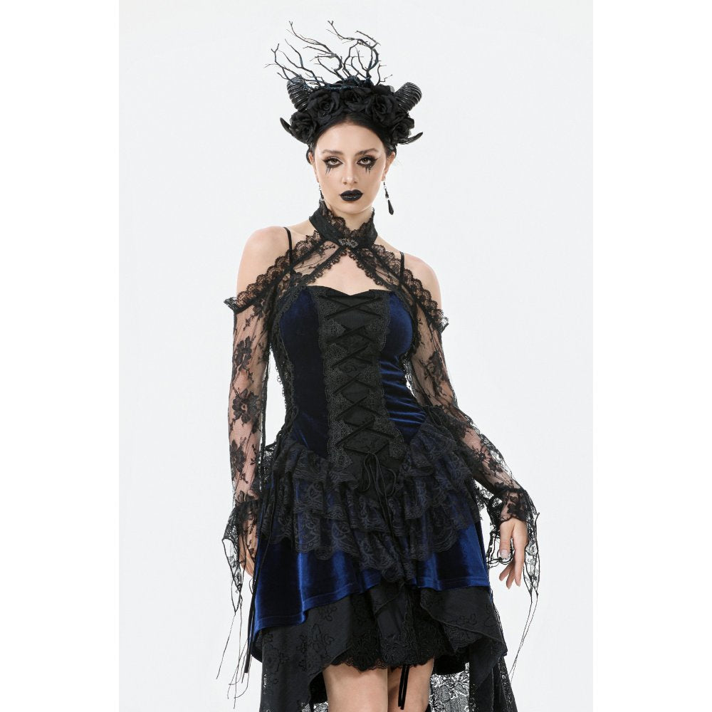 Dark in Love Thalassa Floral Lace Draped Arm Sleeves - DevilGothic DevilGothic