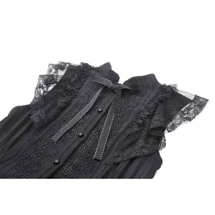 Dark in Love Diya Sleeveless Tiered Goth Dress