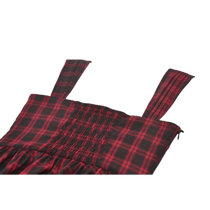 Dark in Love Morrigan Tartan Lace-Up Dress - DevilGothic DevilGothic