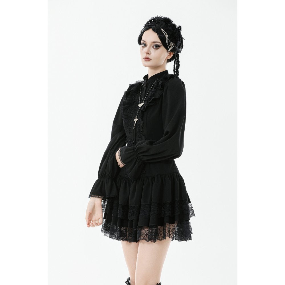 Dark in Love Desdemona Victorian Mini Dress - DevilGothic DevilGothic