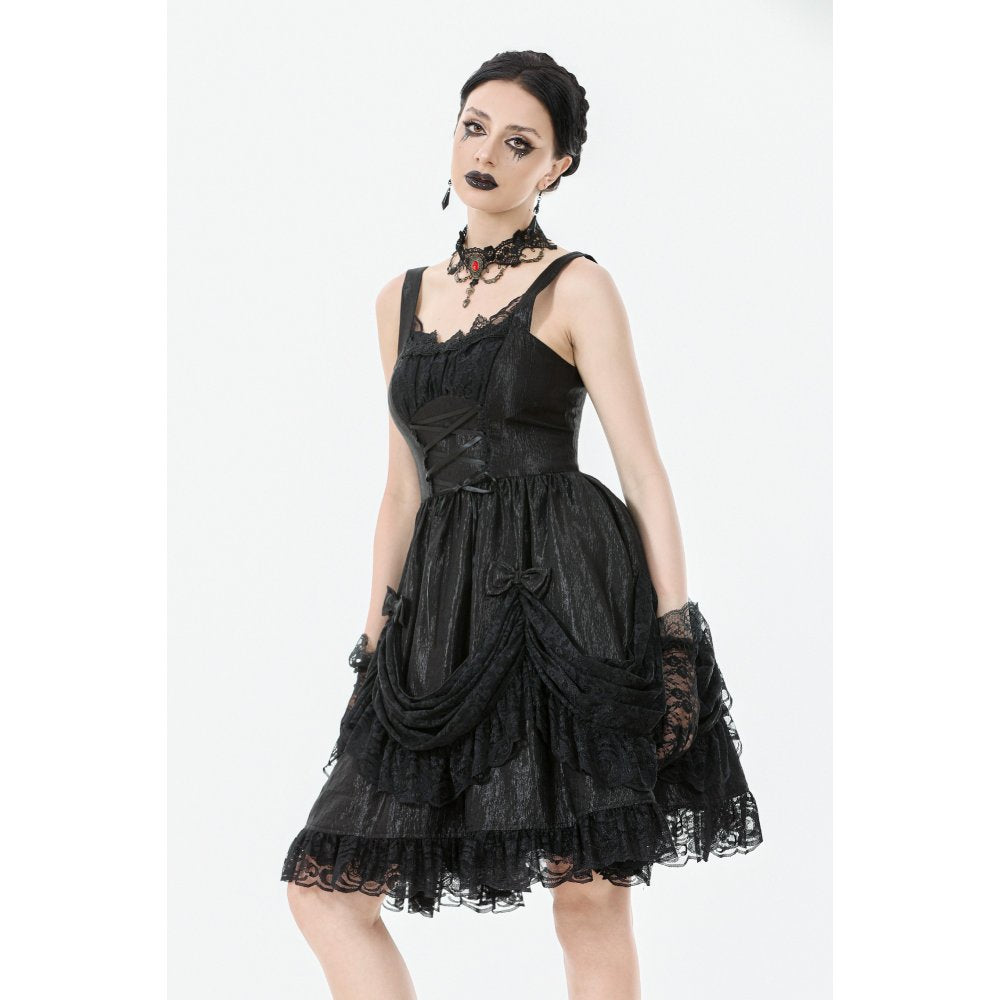 Dark in Love Shadow Lament Ruched Lolita Dress - DevilGothic DevilGothic