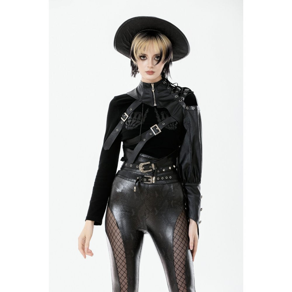Dark in Love Zora Single Sleeve Harness Shrug - DevilGothic DevilGothic
