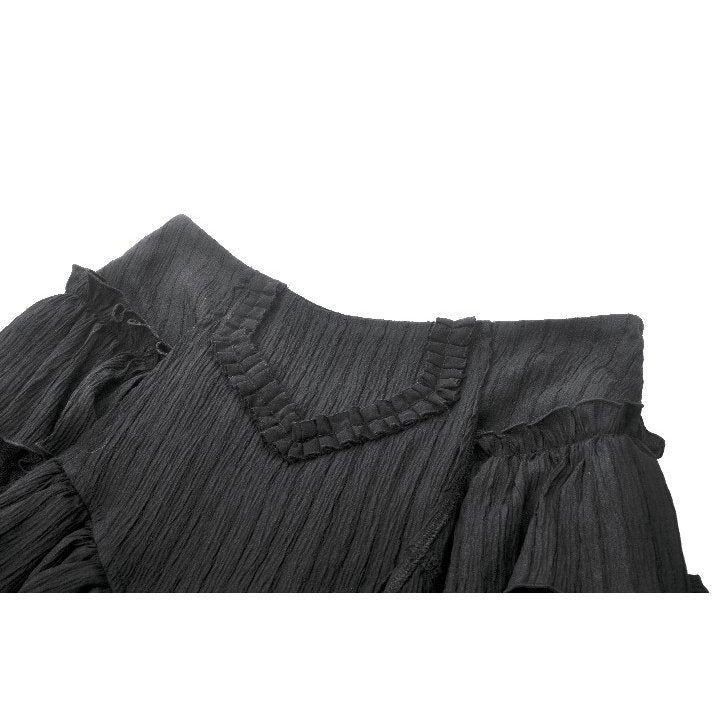 Dark in Love Cordelia Gothic High-Low Layered Skort - DevilGothic DevilGothic