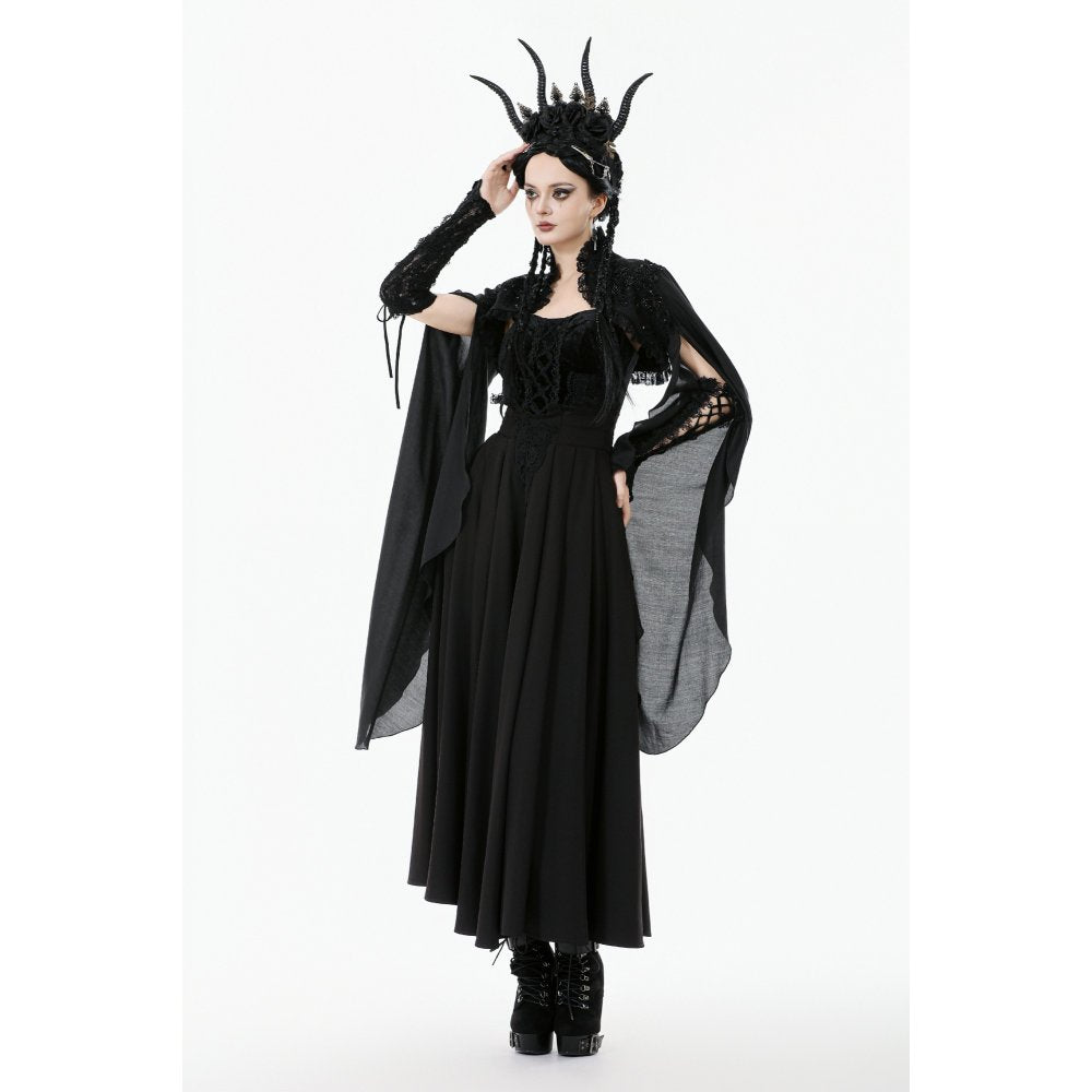Dark in Love Erzsébet Dramatic Lace Gothic Cape Shrug - DevilGothic DevilGothic