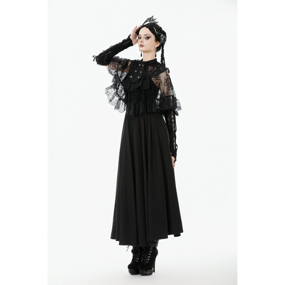 Dark in Love Bellatrix Lace Ruffle Capelet - DevilGothic DevilGothic