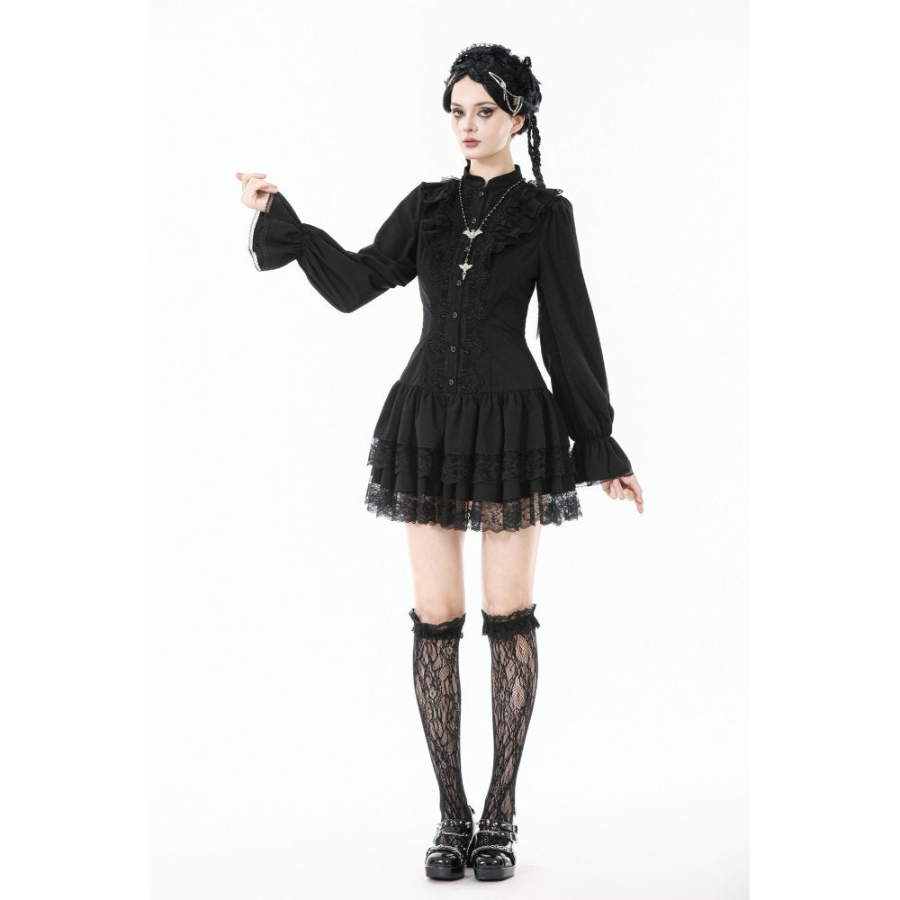 Dark in Love Desdemona Victorian Mini Dress - DevilGothic DevilGothic