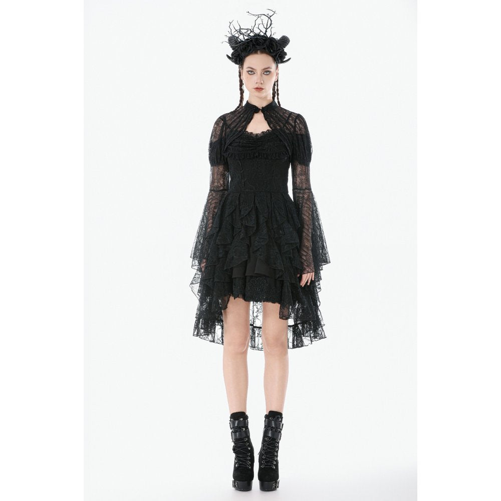 Dark in Love Elara Gothic Versatile Lace Shoulder Cape - DevilGothic DevilGothic