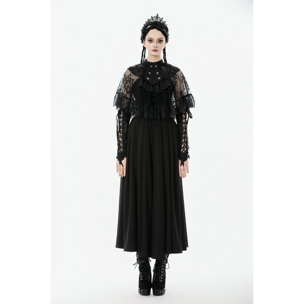 Dark in Love Bellatrix Lace Ruffle Capelet - DevilGothic DevilGothic